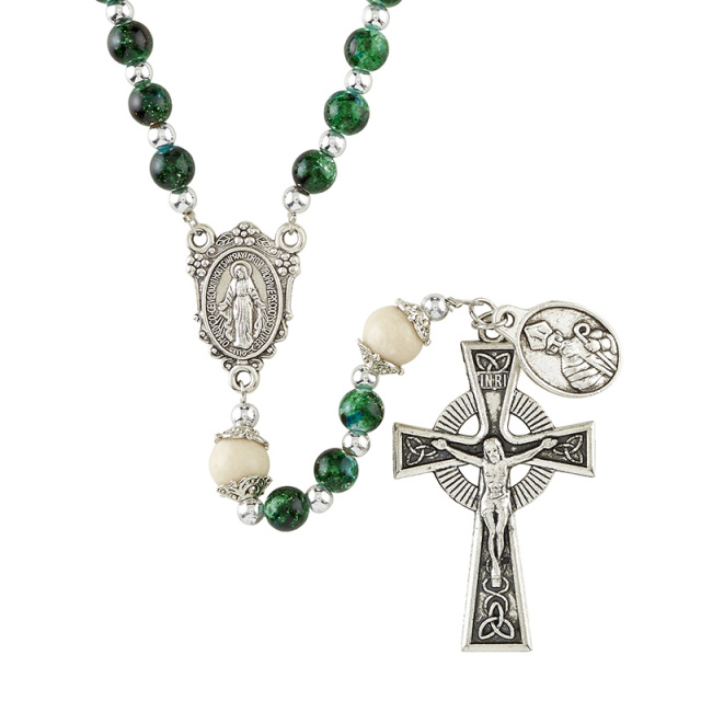 St. Patrick Irish Marbled Rosary